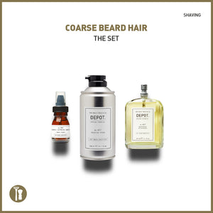 coarse beard hair the set