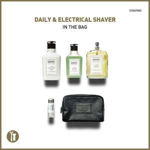 daily & electrical shaver in the bag